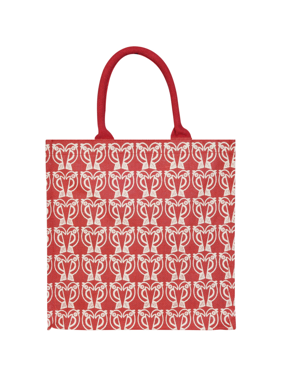 14 X 14 X 7 - PARROT PRINT ZIPPER (B-101-RED)