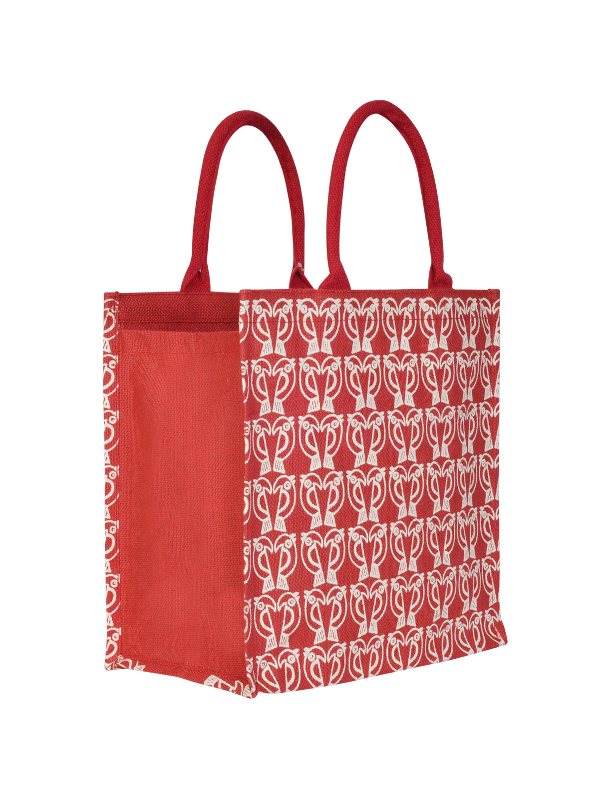 14 X 14 X 7 - PARROT PRINT ZIPPER (B-101-RED)