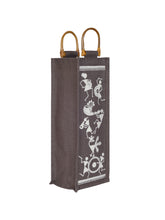 Load image into Gallery viewer, BOTTLE BAG WARLI PRINT 2 (B-163-OLIVE GREEN)
