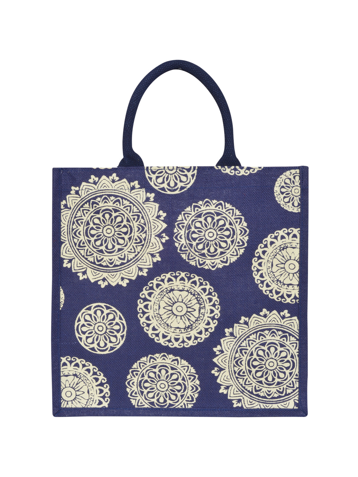 14 X 14 X 8 - FLORAL CHAKRA PRINT ZIPPER (B-165-BLUE)