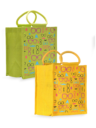 Combo of 11X10 SPEC MOUSTACHE PRINT ZIPPER (B-201-YELLOW) and 11X10 SPEC MOUSTACHE PRINT ZIPPER (B-201-GREEN)