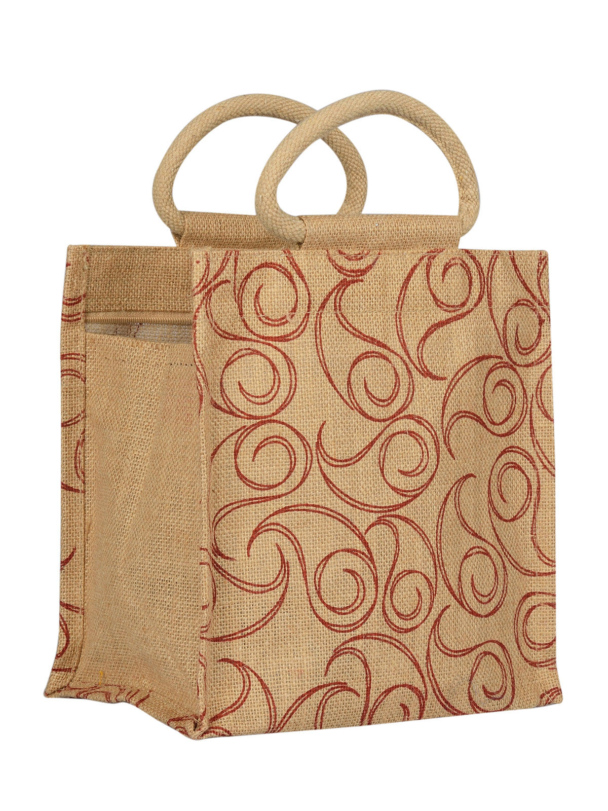 10 X 10 X 6 - ALL OVER ZIPPER LUNCH  (B-022-NATURAL)