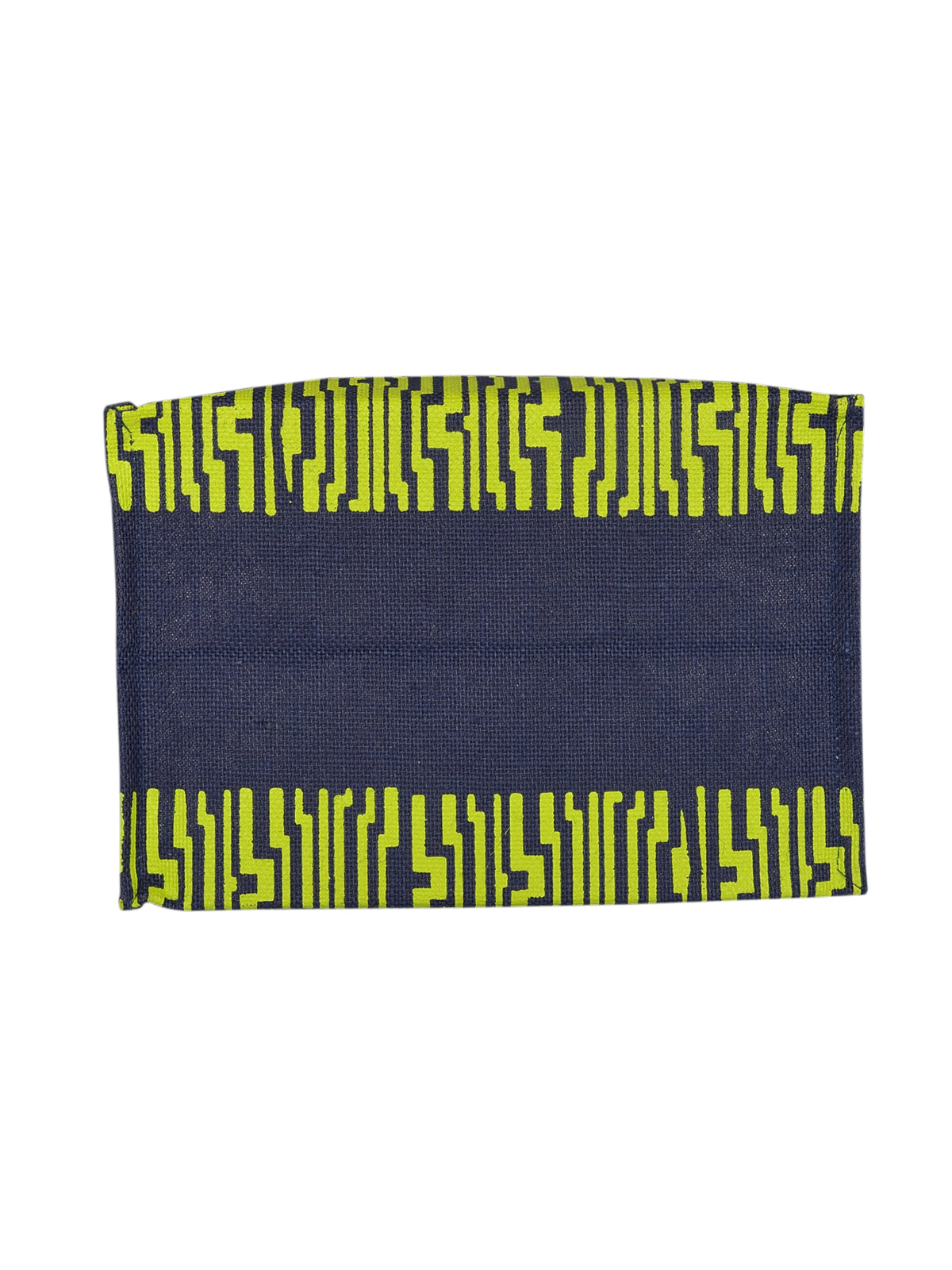 14 X 12 X 8 - BIG EYELET GEOMETRIC PRINT LUNCH WITH BOTTOM BOARD (B-134-BLUE/GREEN)