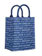Load image into Gallery viewer, 13 X 11 X 7 - JUTE COTTAGE PRINTED ZIPPER LUNCH BAG (B-038-YELLOW)
