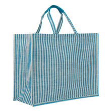 Load image into Gallery viewer, 14 X 18 X 9 - STRIPE FABRIC JUTE ZIPPER WITH BASE (B-255-YELLOW)
