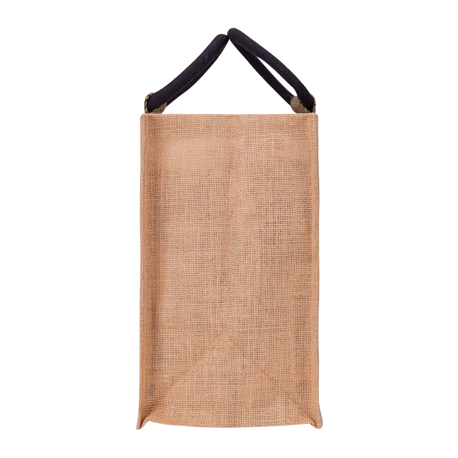 JUTE COTTAGE HERRINGBONE JUTE LUNCH ZIPPER, SUSTAINABLE, ECO-FRIENDLY, 100% GENUINE JUTE, STYLISH (BLACK 12X12X7)