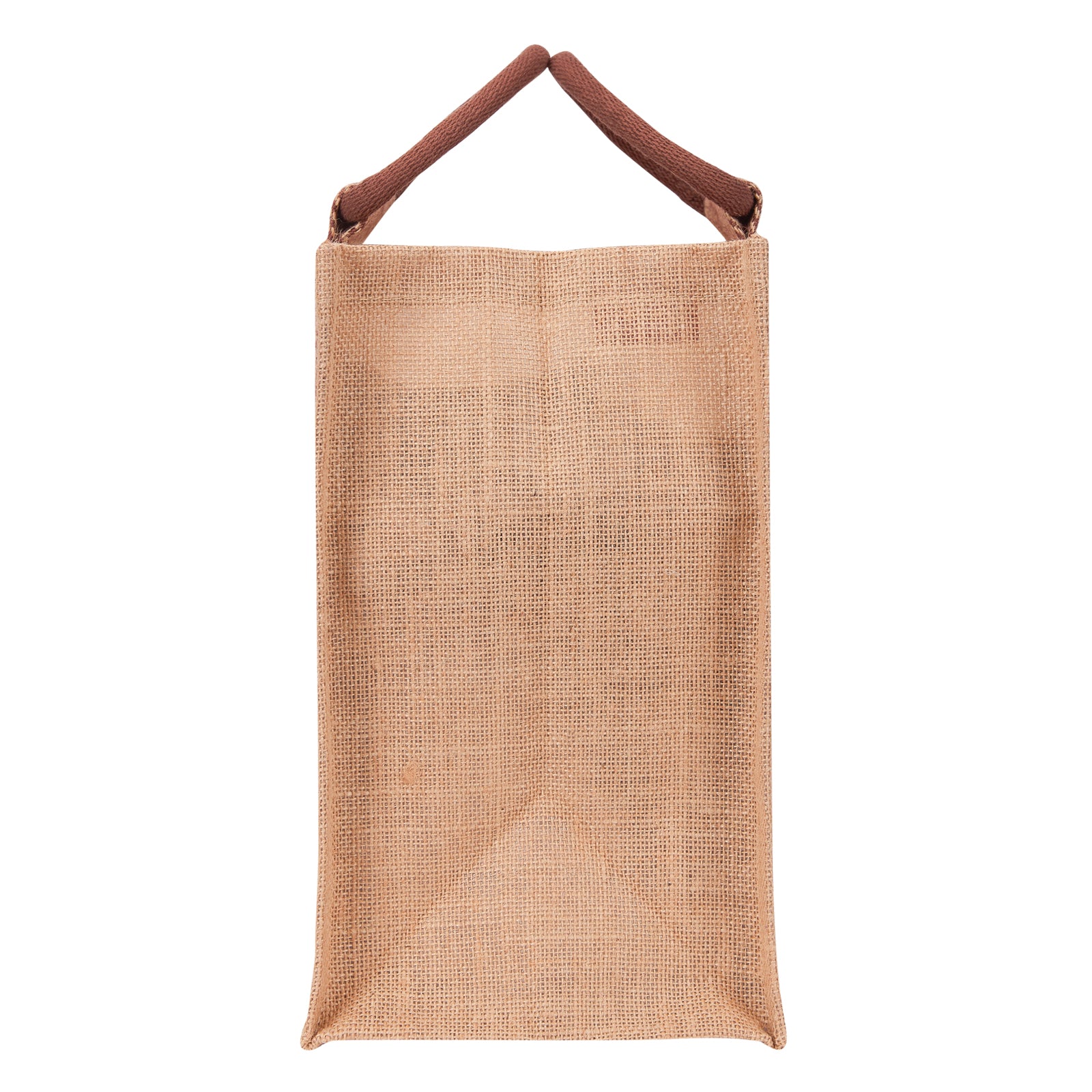 JUTE COTTAGE HERRINGBONE JUTE LUNCH ZIPPER, SUSTAINABLE, ECO-FRIENDLY, 100% GENUINE JUTE, STYLISH (BROWN 12X12X7)