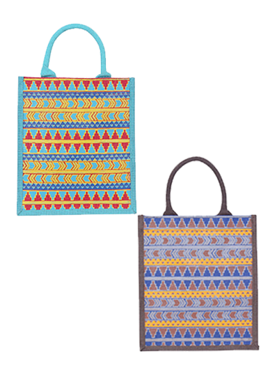 Combo of 13X11 AZTEC PRINT (B-064-BROWN) and 13X11 AZTEC PRINT (B-064-PEACOCK BLUE)