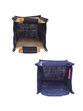 Load image into Gallery viewer, Combo of BOTTLE BAG WARLI PRINT 2 (B-162-BLUE) and BOTTLE BAG WARLI PRINT 2 (B-163-NATURAL/BLACK)
