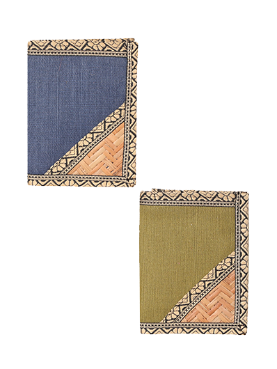 Combo of JUTE WALLET 3 FOLD (A-020-NAVY BLUE) and JUTE WALLET 3 FOLD (A-020-OLIVE GREEN)