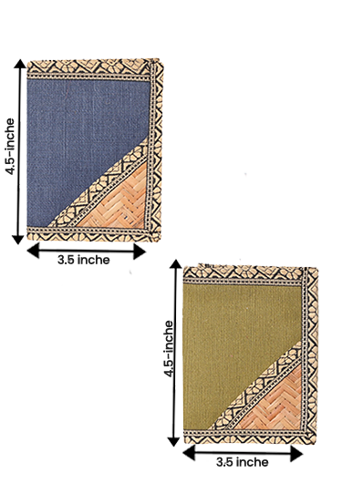 Combo of JUTE WALLET 3 FOLD (A-020-NAVY BLUE) and JUTE WALLET 3 FOLD (A-020-OLIVE GREEN)