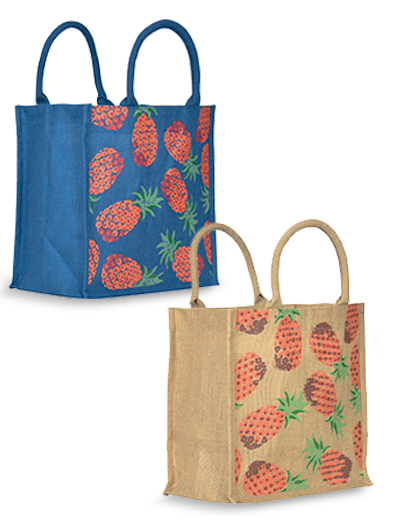 Combo of 12X12 PINEAPPLE PRINT (B-136-BLUE) and 12X12 PINEAPPLE PRINT (B-136-NATURAL)
