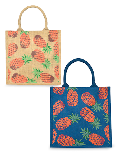 Combo of 12X12 PINEAPPLE PRINT (B-136-BLUE) and 12X12 PINEAPPLE PRINT (B-136-NATURAL)