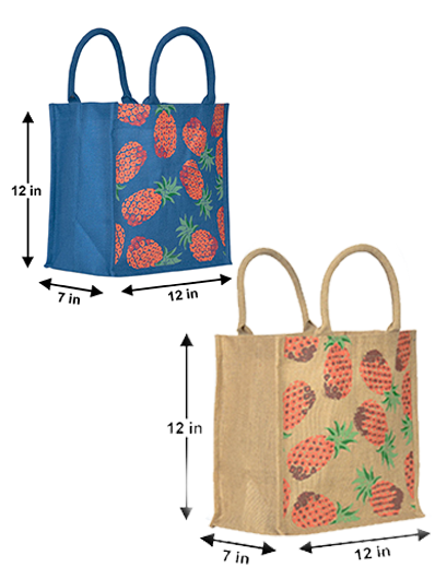 Combo of 12X12 PINEAPPLE PRINT (B-136-BLUE) and 12X12 PINEAPPLE PRINT (B-136-NATURAL)
