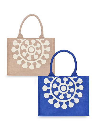 Combo of 9X12 PRINTED ZIPPER (B-132-NATURAL) and 9X12 PRINTED ZIPPER (B-132-BLUE)