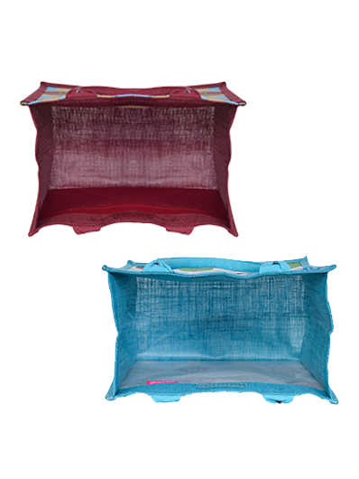 Combo of 13X11 FRONT POCKET LEAF PRINT (B-166-MAROON/NATURAL) and 13X11 FRONT POCKET LEAF PRINT (B-166-PEACOCK BLUE)