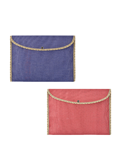 Combo of FOLDER FULL FLAP BUTTON (A-053-MAROON) and FOLDER FULL FLAP BUTTON (A-053-NAVY BLUE)