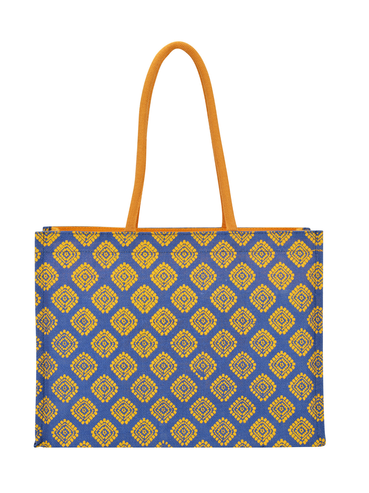 12 X 16 X 6 - SHOPPING SQUARE DIAMOND ALL OVER PRINT ZIPPER (B-216-BLUE)