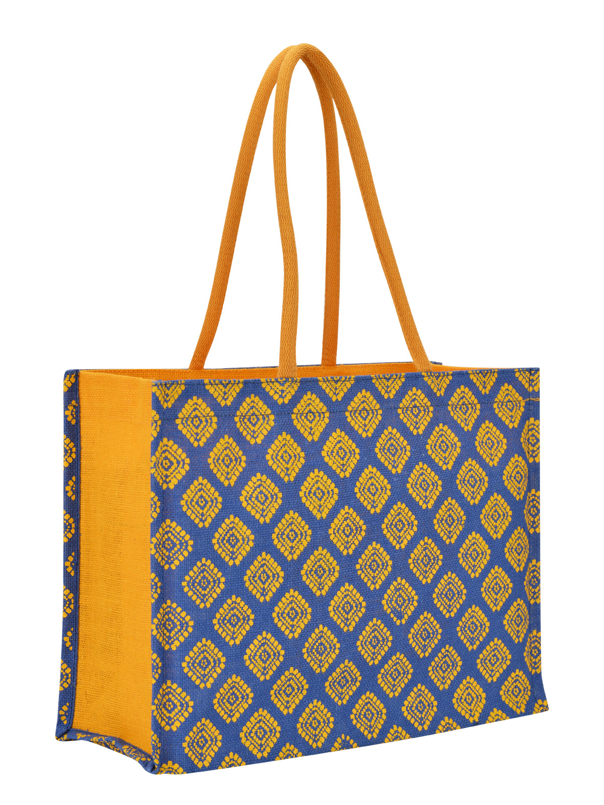 12 X 16 X 6 - SHOPPING SQUARE DIAMOND ALL OVER PRINT ZIPPER (B-216-BLUE)