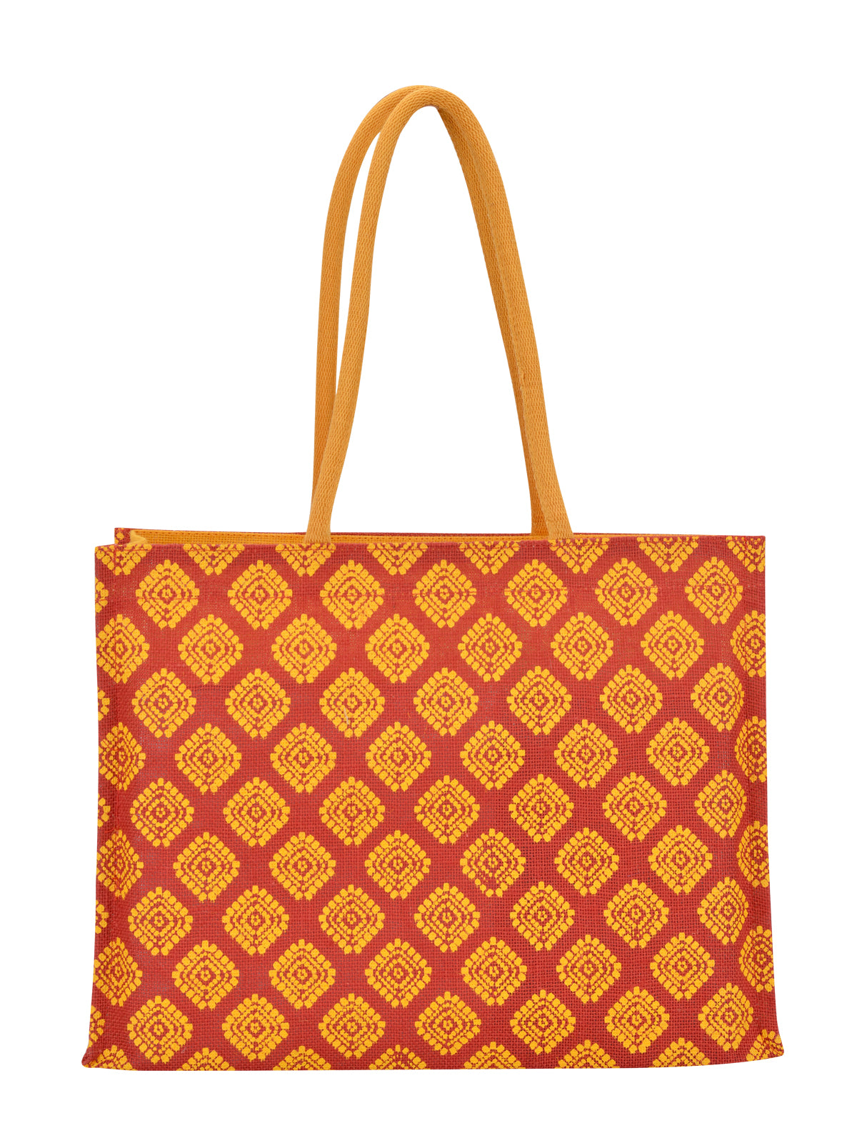 12 X 16 X 6 - SHOPPING SQUARE DIAMOND ALL OVER PRINT ZIPPER (B-216-RED)