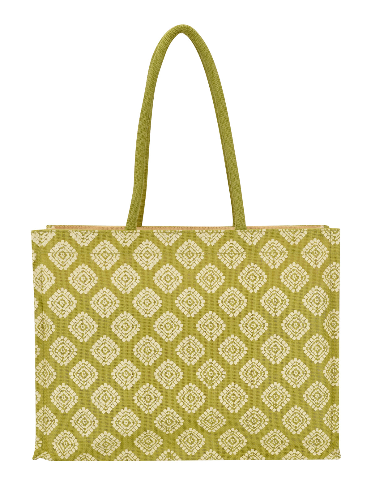 12 X 16 X 6 - SHOPPING SQUARE DIAMOND ALL OVER PRINT ZIPPER (B-216-OLIVE GREEN)