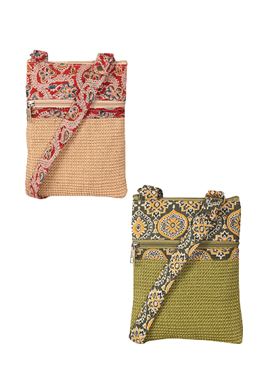 Combo of DOBBY SLING SMALL (A-049-NATURAL) and DOBBY SLING SMALL (A-049-OLIVE GREEN)
