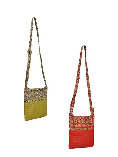 Combo of DOBBY SLING MEDIUM (A-104-OLIVE GREEN) and DOBBY SLING MEDIUM (A-104-RED)