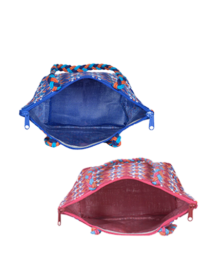 Combo of D LOCK LARGE MOSAIC 7X11 (B-138-HOT PINK) and D LOCK LARGE MOSAIC 7X11 (B-138-BRIGHT BLUE)