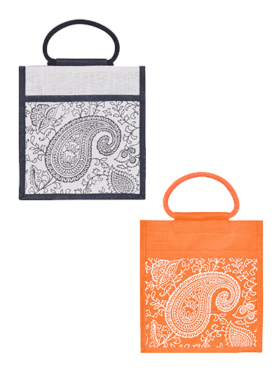 Combo of 11X10 PAISLEY PRINT ZIPPER (B-169-WHITE) and 11X10 PAISLEY PRINT ZIPPER (B-169-ORANGE)