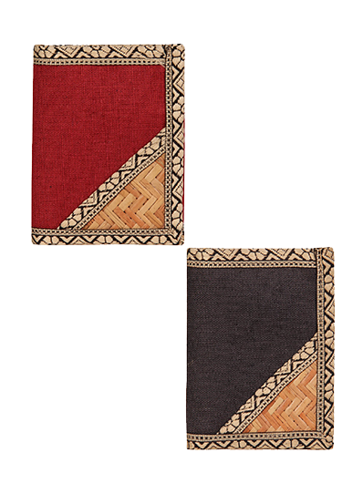 Combo of JUTE WALLET 3 FOLD (A-020-MAROON) and JUTE WALLET 3 FOLD (A-020-BLACK)