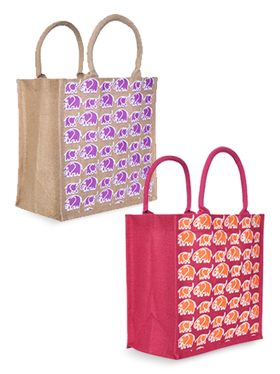 Combo of 12X12 ELEPHANT PRINT (B-150- HOT PINK) and 12X12 ELEPHANT PRINT (B-150-NATURAL)