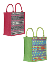 Load image into Gallery viewer, Combo of 13X11 AZTEC PRINT (B-064-PINK) and 13X11 AZTEC PRINT (B-064-GREEN)
