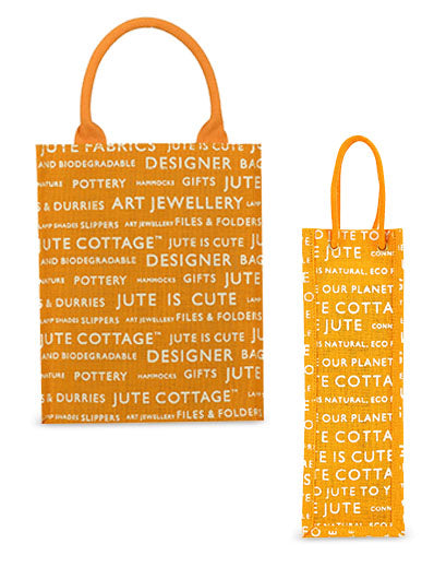 Zipper Designer Printed Jute Lunch Bag